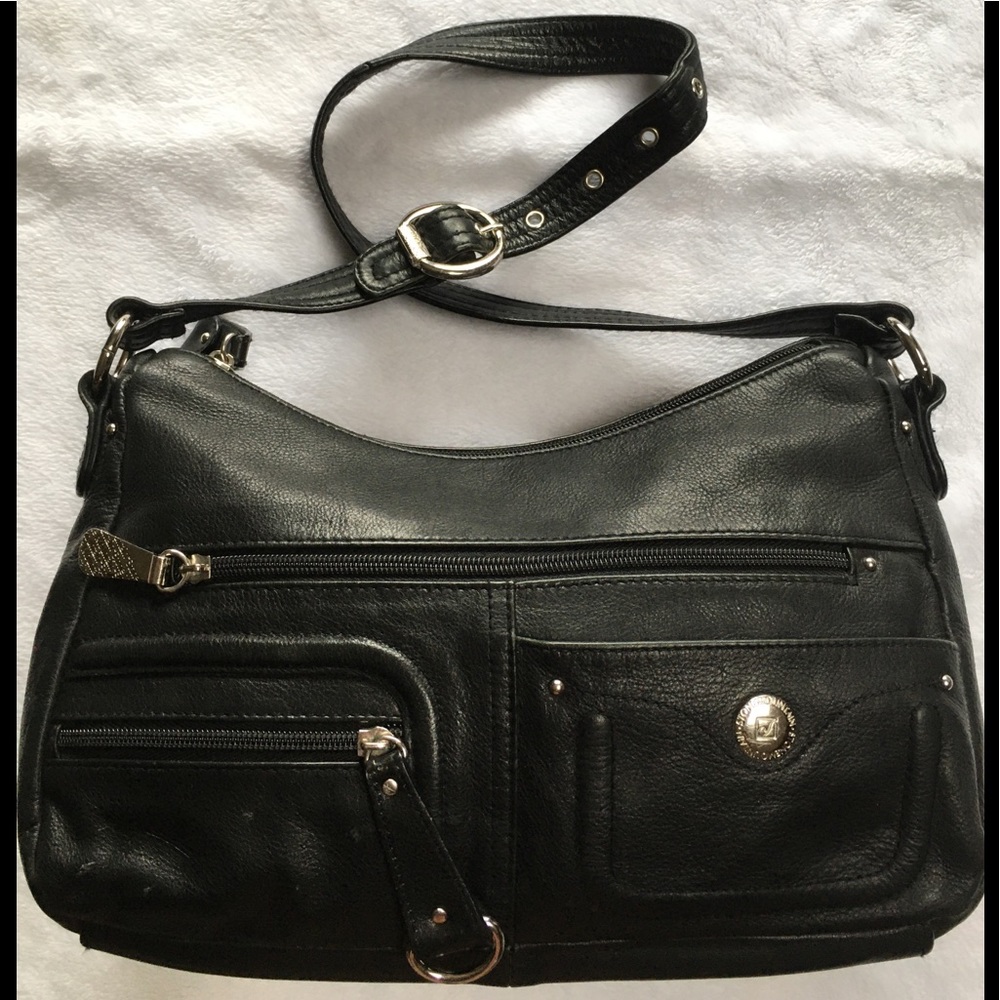 Stone mountain purse black leather